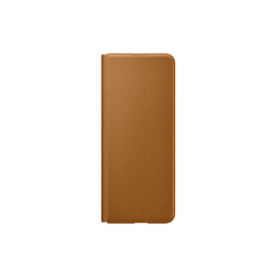 Samsung Leather Flip Cover für Galaxy Z Fold 3 5G Camel