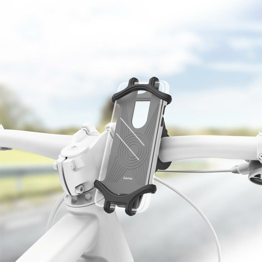 Hama Uni-Smartphone-Fahrradhalter Geräte mit 6-8 cm Breite und 13-15 cm Höhe Schwarz
