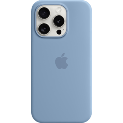 Apple iPhone 15 Pro Silikon Case Winterblau