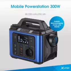 XLayer Mobile Powerstation 300W Black/Blue 80.000 mAh / 296 Wh Schwarz/Blau