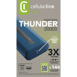 Cellularline Power Bank THUNDER 20000 Blau