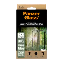 PanzerGlass ECO MATRIX Screen Protector iPhone 16 Plus | 15 Plus | Ultra-Wide Fit