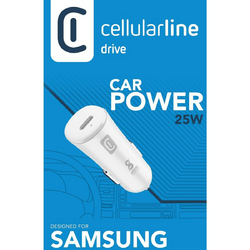 Cellularline USB Typ-C Car Carger 25W Schwarz
