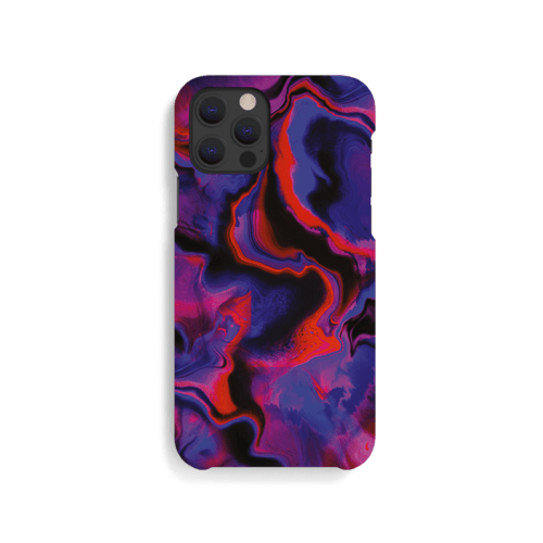 agood Case für iPhone 12/Pro Purple Red Marble