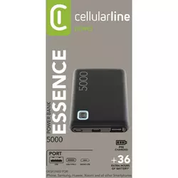 Cellularline Power Bank ESSENCE 5000 Schwarz