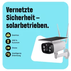 Netatmo Solarbetriebene Überwachungskamera mit Alarmsirene Weiß