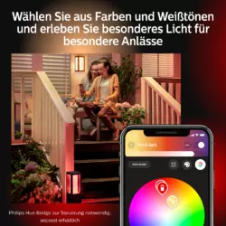 Philips Hue White & Color Ambience Econic Wandleuchte quadratisch Schwarz