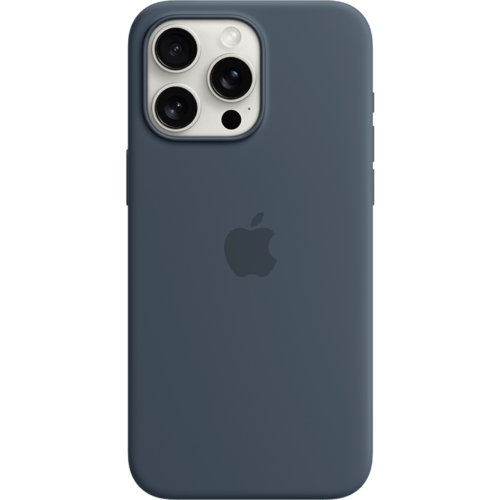 Apple iPhone 15 Pro Max Silikon Case Winterblau