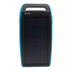 XLayer Powerbank PLUS Solar 15.000 mAh Schwarz/Blau