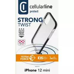 Cellularline Hard Case Tetra Force Strong Twist Apple iPhone 12 Mini Transparent