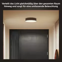 Philips Hue White Ambience Enrave Deckenleuchte S inkl. Dimmschalter Weiß