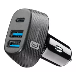 Cellularline S.p.A. Cellularline SpA USB Car Charger Multipower Trio 44W