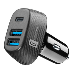 Cellularline S.p.A. Cellularline SpA USB Car Charger Multipower Trio 44W