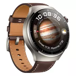 Huawei Watch 4 Pro-Classic Dark Brown Leather