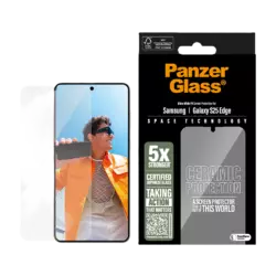 PanzerGlass Ceramic Screen Protector Samsung Galaxy S25 Edge | Ultra-Wide Fit