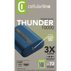 Cellularline Power Bank THUNDER 10000 Blau