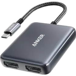 Anker PowerExpand USB-C auf Dual HDMI Adapter Grau