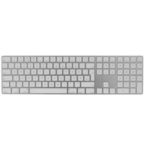 Apple Magic Keyboard (DE) mit Ziffernblock, Weiß