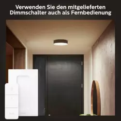 Philips Hue White Ambience Enrave Deckenleuchte S inkl. Dimmschalter Weiß