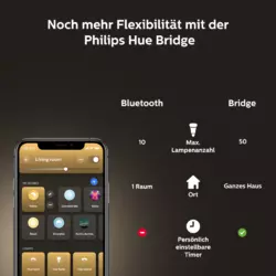 Philips Hue White Ambience Enrave Deckenleuchte S inkl. Dimmschalter Weiß