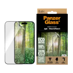PanzerGlass ECO MATRIX Screen Protector iPhone 16 | 15 | Ultra-Wide Fit