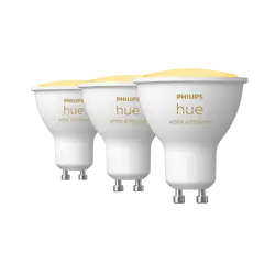 Philips Hue White Ambiance GU10 Dreierpack Weiß