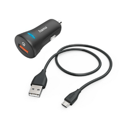 Hama Auto-Schnellladegerät mit Ladekabel Micro-USB QC 19,5 W