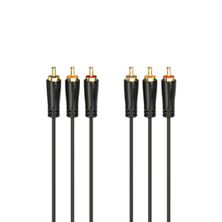 Hama Audio- Video-Kabel 3 Cinch-Stecker - 3 Cinch-Stecker vergoldet 3,0 m