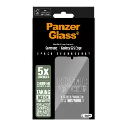 PanzerGlass Ceramic Screen Protector Samsung Galaxy S25 Edge | Ultra-Wide Fit