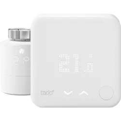 tado° Starter Kit - Smartes Heizkörper-Thermostat V3+ - Intelligente Heizungssteuerung Weiß