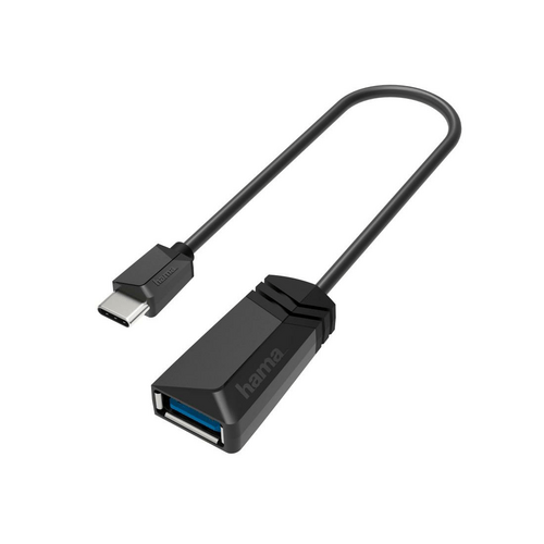 Hama USB-OTG-Adapter USB-C-Stecker - USB-Buchse USB 3.2 Gen1 5 Gbit/s Schwarz