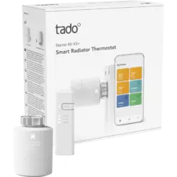 tado° Starter Kit - Smartes Heizkörper-Thermostat V3+ - Intelligente Heizungssteuerung Weiß