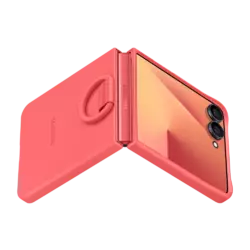 Samsung Galaxy Z Flip 7 Silicone Ring Case Red