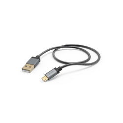 Hama USB-Kabel Metall USB-A - Micro-USB