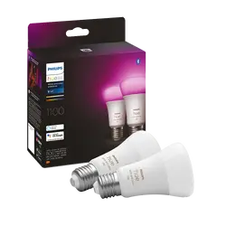 Philips Hue White & Col. Amb. E27 Doppelpack 75W Weiß