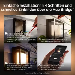 Philips Hue White & Color Ambience Econic Wandleuchte quadratisch Schwarz
