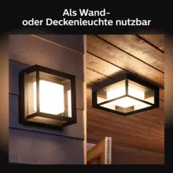 Philips Hue White & Color Ambience Econic Wandleuchte quadratisch Schwarz