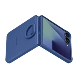 Samsung Galaxy Z Flip 7 Silicone Ring Case Blue