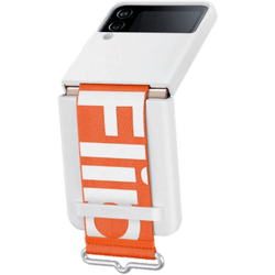 Samsung Silicone Cover with Strap für Galaxy Flip 4 White