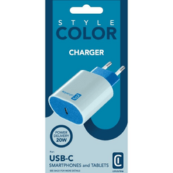 Cellularline USB Typ-C Travel Charger 20W Stylecolor Blau