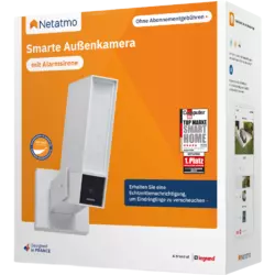 Netatmo Smarte Außenkamera (früherer Name: Presence) mit Sirene Weiß