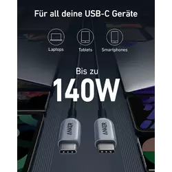 Anker 765 USB-C to USB-C Cable (140W Nylon)