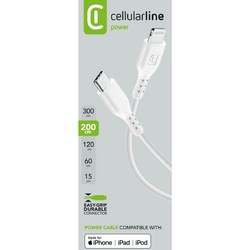 Cellularline Power Data Cable 2 m USB Typ-C/ Lightning Weiß