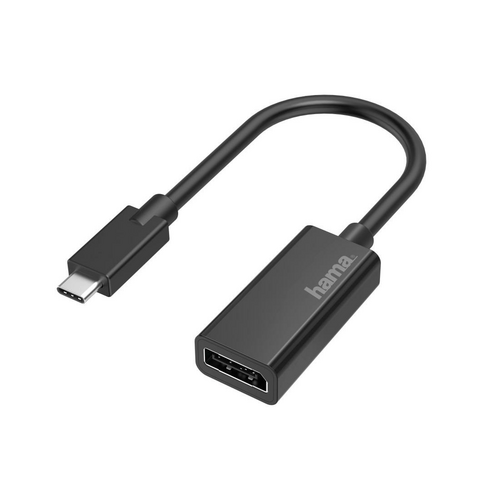 Hama Video-Adapter USB-C-Stecker - DisplayPort-Buchse Ultra-HD 4K Schwarz