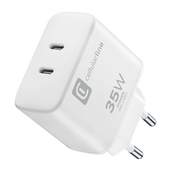 Cellularline S.p.A. Cellularline SpA Dual Port Travel Charger 35W