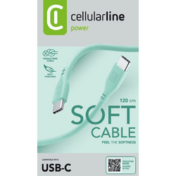 Cellularline Soft Data Cable USB Typ-C/ Typ-C 1,2m Grün