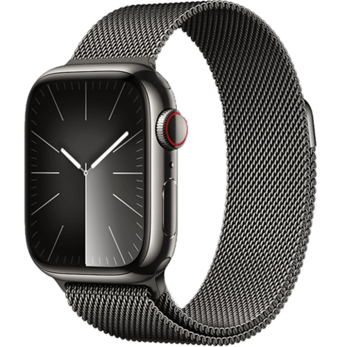 Apple Watch Series 9 Edelstahl Milanaise Armband Graphit 41 mm/Graphit