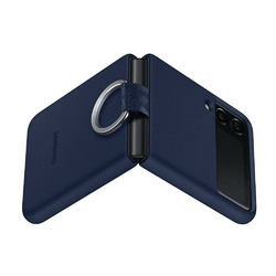 Samsung Silicone Cover with Ring für Galaxy Z Flip 3 5G Navy