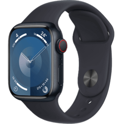 Apple Watch Series 9 Aluminium Sportarmband Mitternacht/Mitternacht S/M