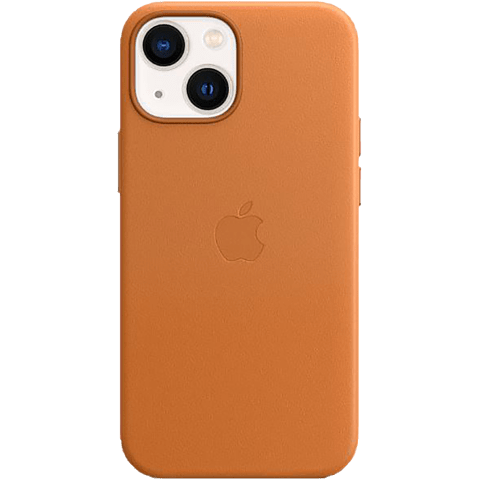 Apple Leder Case iPhone 13 Goldbraun